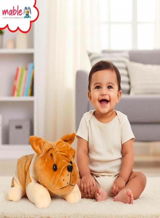 MABLE Bull Dog Soft Toy for Kids | Super Soft Plush | Cute Puppy Stuffed Animal Toy | Big Size Huggable Dog Plushie for Boys & Girls | Adorable Baby Pet Toy Gift (60CM Dark Brown) - Image 4